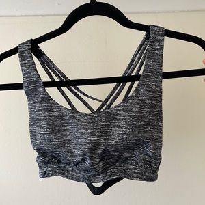 VSX marble cross back sports bra